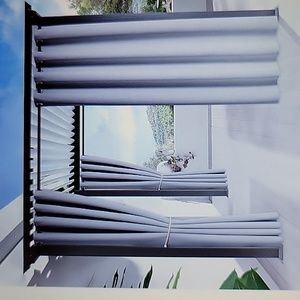RYB Home light gray outdoor insulated thermal blackout curtains privacy W52xL95"